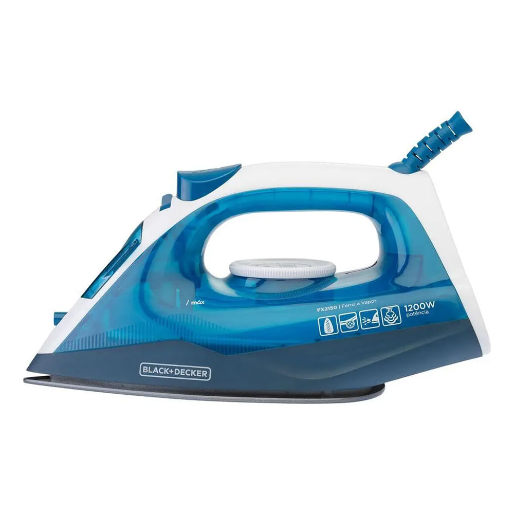 Ferro de Passar a Vapor Black e Decker FX2150 Antiaderente Azul